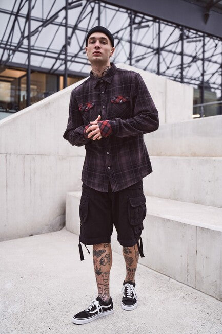 Brandit Duncan hemd, braun-schwarz