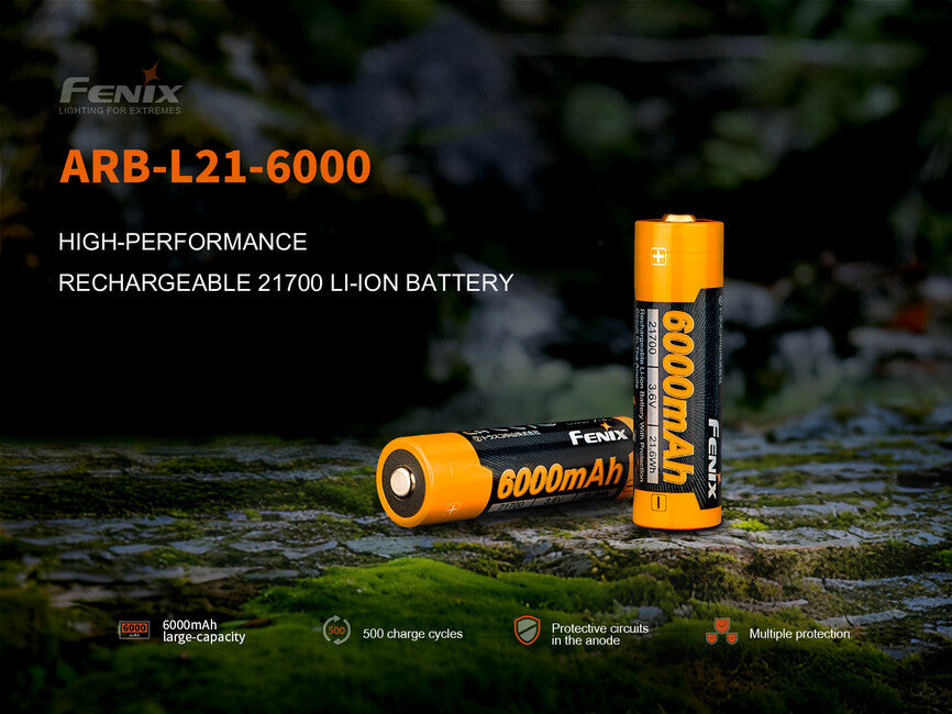 Fenix 21700 wiederaufladbare Batterie 6000 mAh Li-Ion