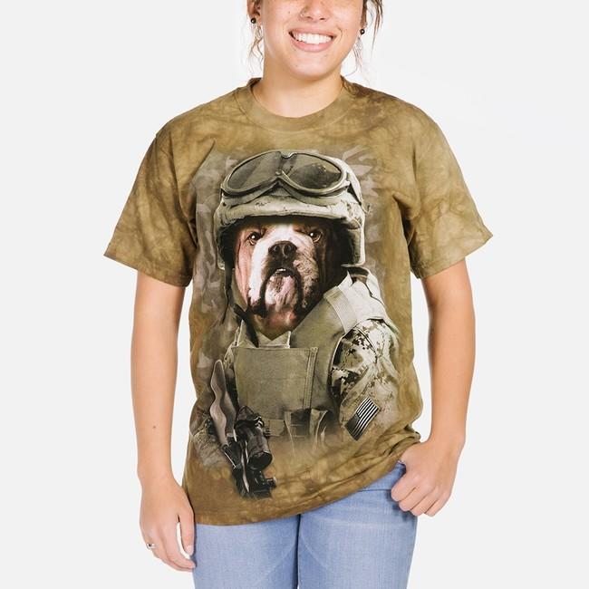 The Mountain tričko 3D armádny pes, unisex