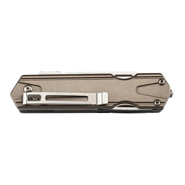 Herbertz Multifunktions-Einhandmesser 6,5cm, 7 Funktionen, Aluminium, gold