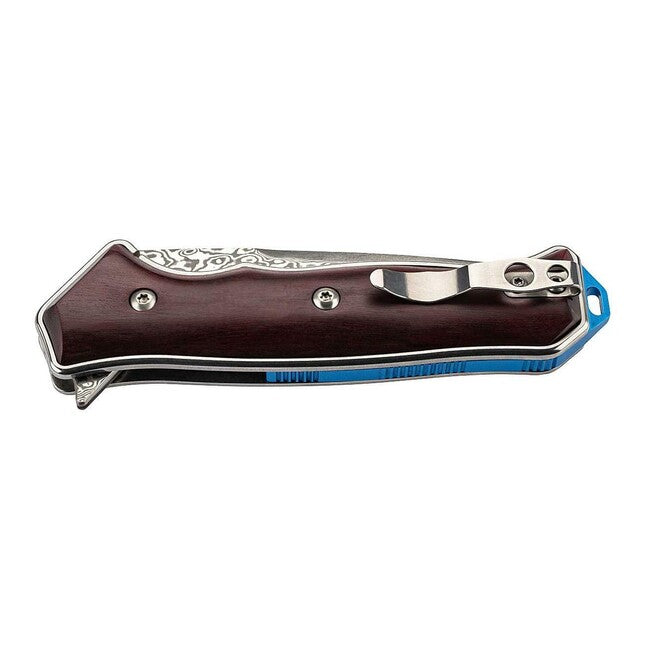 Herbertz 9cm Einhandtaschenmesser, Holz satiniert, Edelstahl, Aluminium