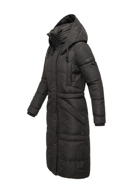 Marikoo Ayumii damen Winterjacke mit Kapuze, schwarz