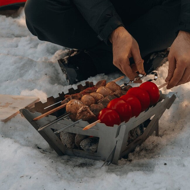 Fire Maple Maverick klappbare feuerstelle für holz mit grill mit ständer und 4 paneelen