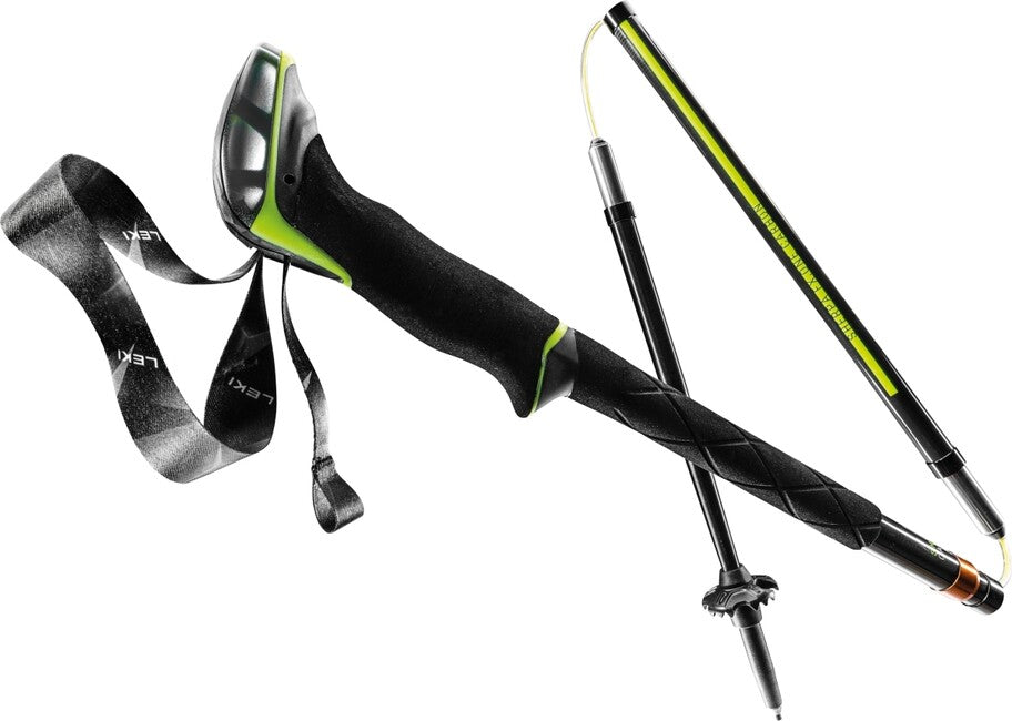 LEKI Sherpa FX.One Carbon trekkingstöcke natur-carbon-neongelb-weiß