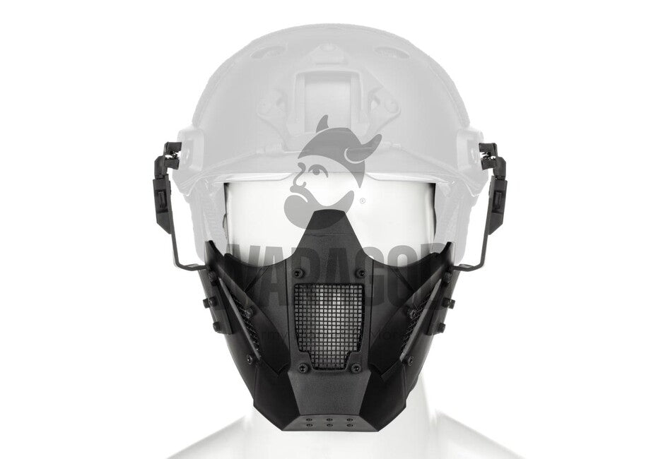 Pirate Arms Warrior Halbmaske für Form, schwarz