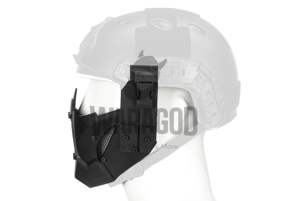 Pirate Arms Warrior Halbmaske für Form, schwarz