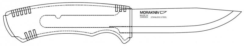 Mora of Sweden Bushcraft SRT Messer schwarz