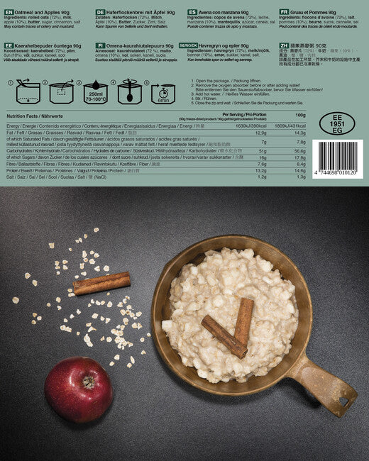 TACTICAL FOODPACK® Haferbrei mit Äpfeln