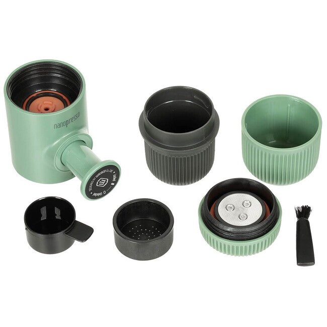 MFH Nanopresso mit Deckel Espressomaschine, grün