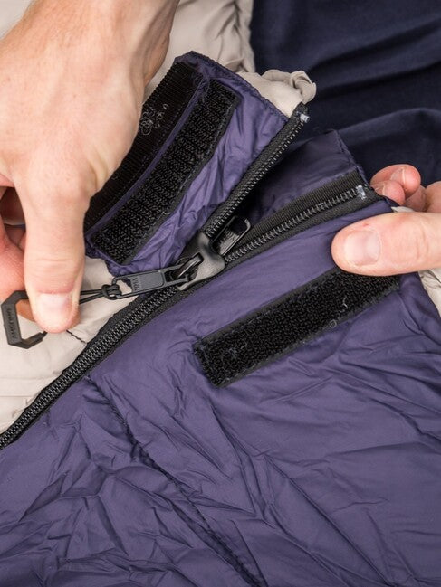 HUSKY Ember Synthetik Drei-Jahreszeiten-Schlafsack -15, blau/grau