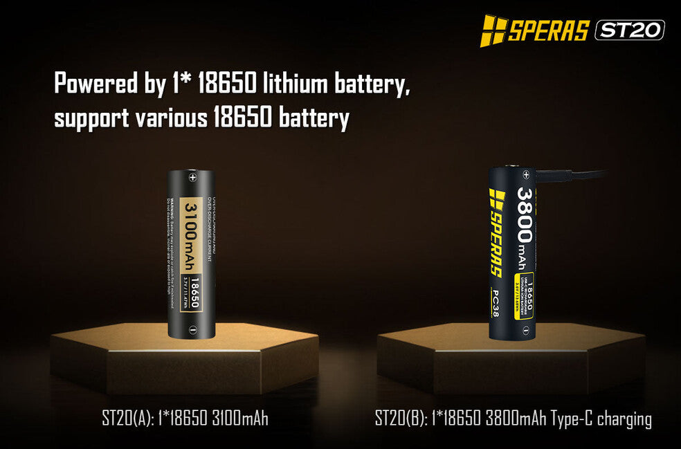 Speras ST20 Small Tactical Flashlight (B) 1300LM