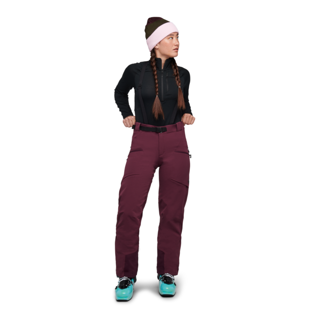 Black Diamond Dawn Patrol Hybrid damen-Hose, brombeere