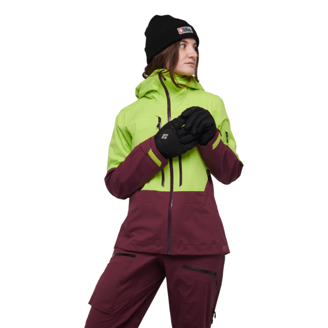 Black Diamond Recon LT Stretch Shell damen-Skijacke, Aloe-Brombeere