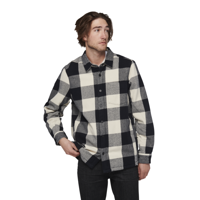 Black Diamond Project Lined Flannel herren Flanellhemd, schwarz-weiß kariert