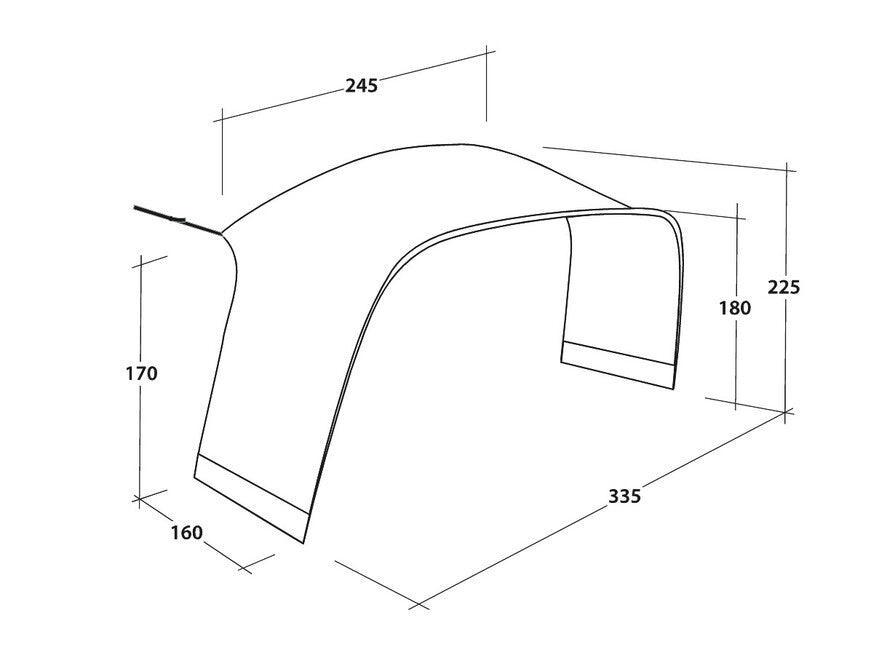 Outwell Air Shelter Anschluss für das Zelt für den Unterstand