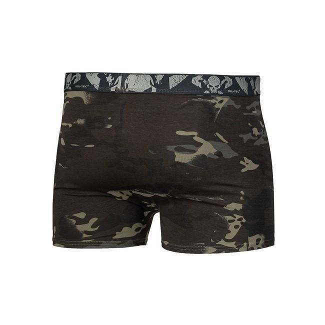 Mil-Tec Skull Men's Boxers 2-Pack, Multitarn Black