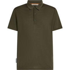 Icebreaker 150 Tech Lite III Merino Herren Poloshirt mit kurzen Ärmeln, dunkelgrün