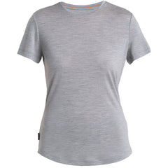 Icebreaker 125 Cool Lite Sphere III Merino Damen-T-Shirt mit kurzem Arm, hellgrau