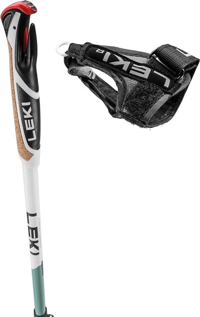 LEKI Spin Shark SL Nordic Walking Stöcke, weiß-rauchgrün-dunkelanthrazit, 100 - 130 cm
