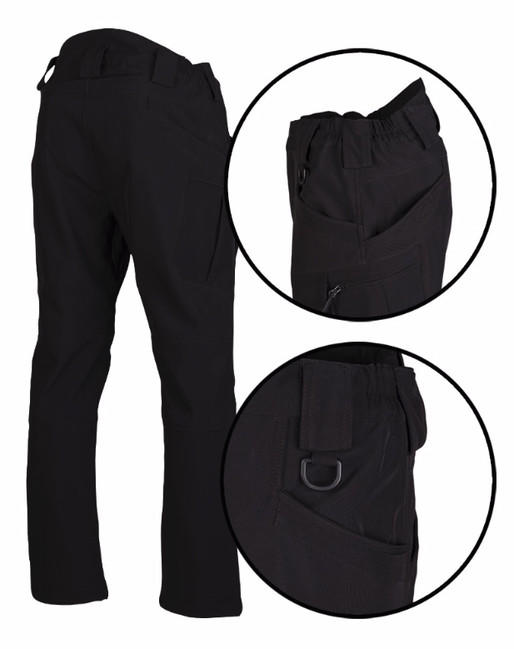 Mil-Tec Assault gefütterte Softshellhose, schwarz