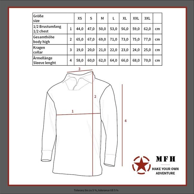 MFH Men's Thermal Undershirt, Olive, Level 2