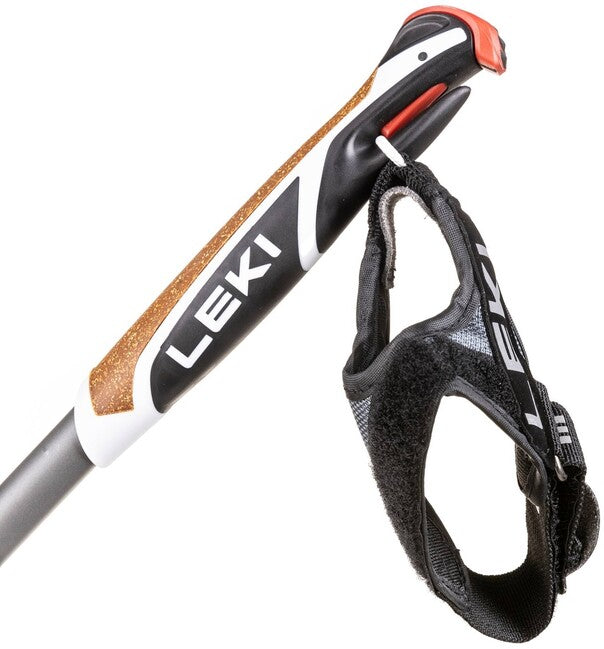 LEKI Spin Shark SL Nordic Walking Stöcke, silbergrau-dunkelanthrazit-lime, 100 - 130 cm