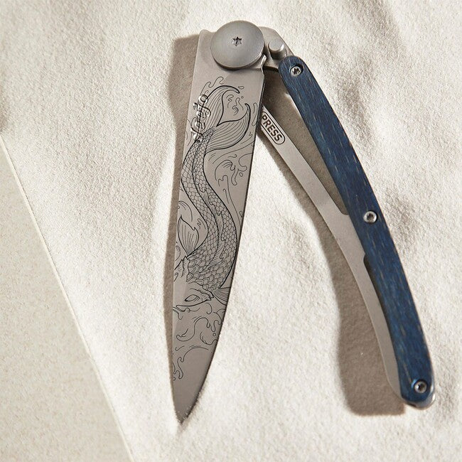 Deejo Tattoo Klappmesser Buche Fisch