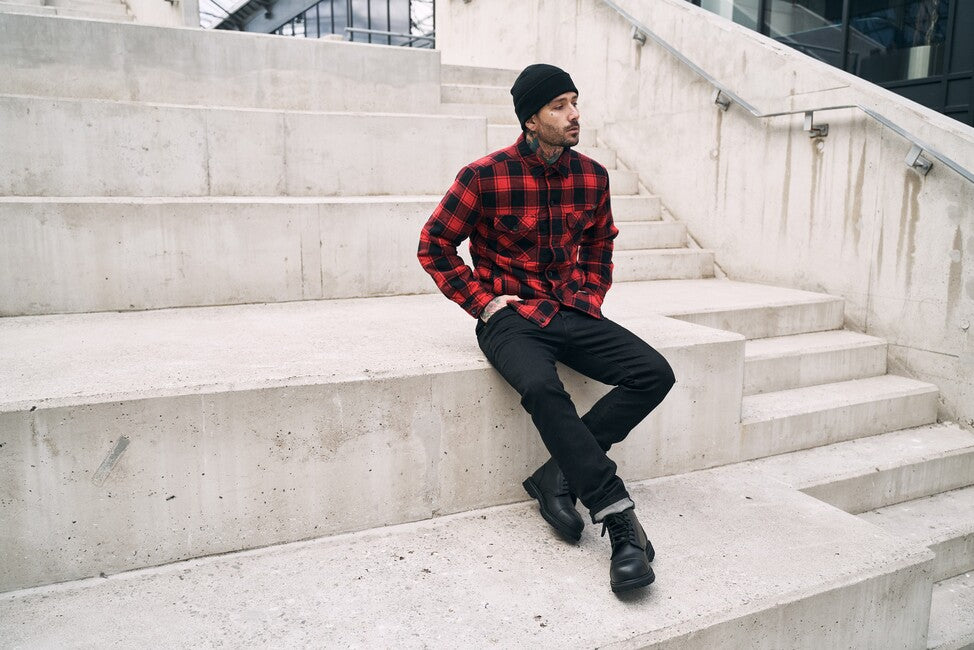 Brandit Checkshirt hemd, rot/schwarz
