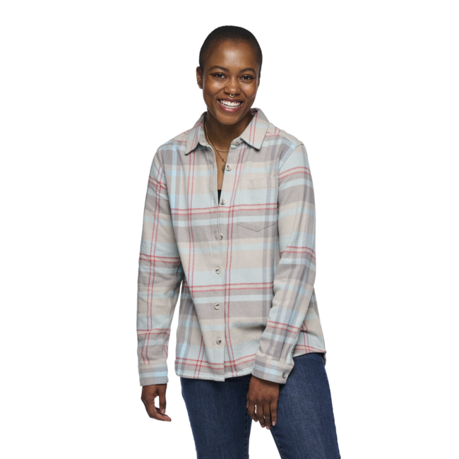 Black Diamond Project Flannel damen-Flanellhemd, zinnfarben-blau kariert
