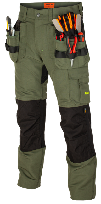 Bennon Erebos Work Pants, Green/Black