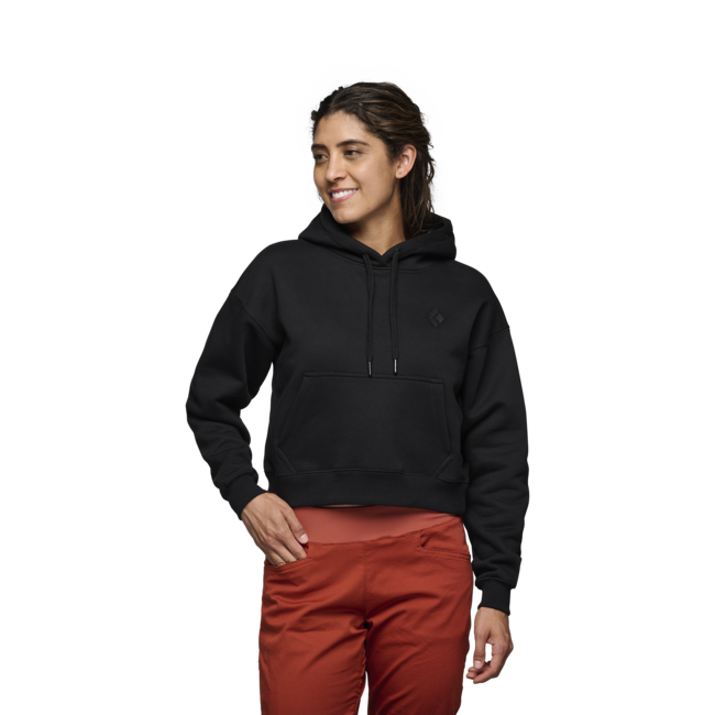 Black Diamond Crop Sweatshirt für damen, schwarz