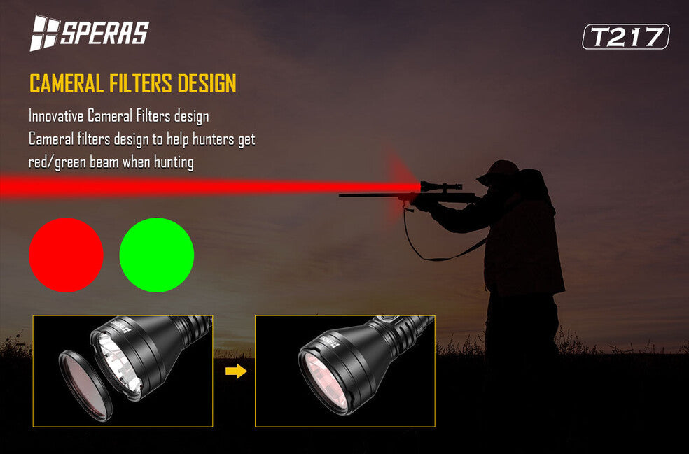 Speras T217 Jagdtaschenlampe 1400LM 1400M