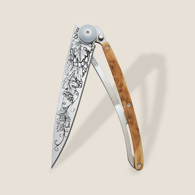 Deejo Tattoo wood Grand Cru schließmesser