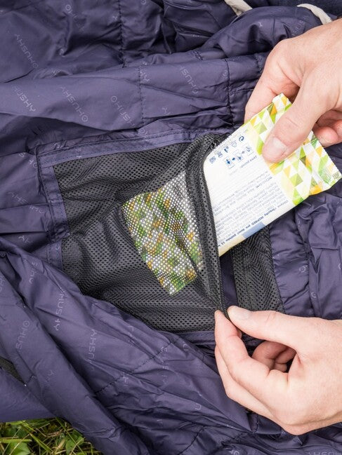 HUSKY Ember Synthetik Drei-Jahreszeiten-Schlafsack -15, blau/grau