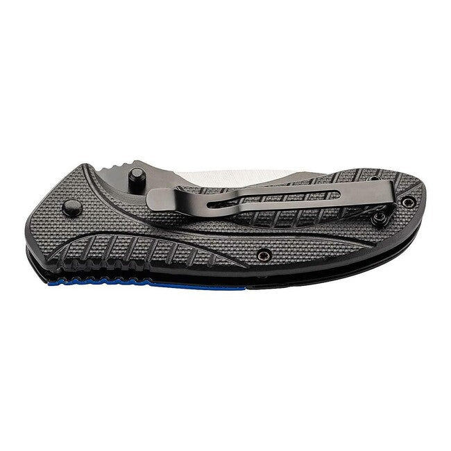 Herbertz Einhandtaschenmesser 8,6cm Kunststoff und Aluminium, schwarz-blau