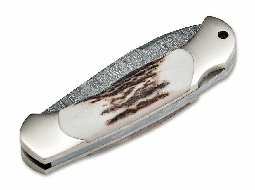 BÖKER Junior Scout Hirschtaschenmesser 7 cm, damast, geweih