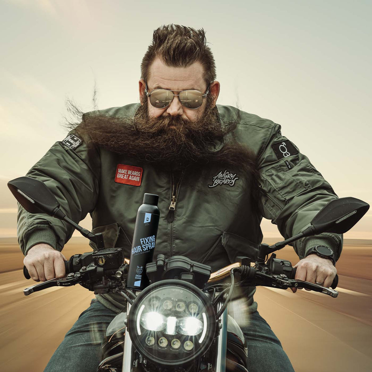Angry Beards Hairy Styles fixujúci lak pre chlapov, 300 ml
