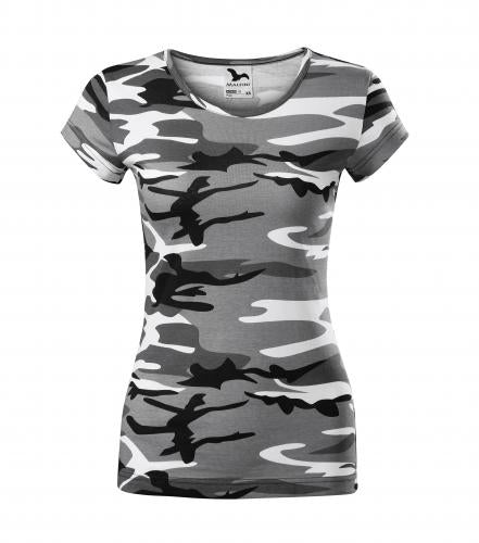 Malfini Camouflage damen-T-shirt, grau, 150g/m2