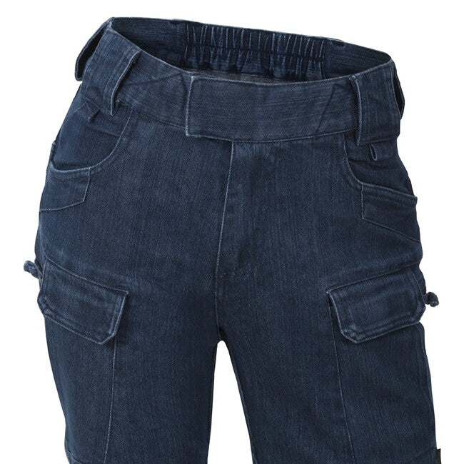 Helikon-Tex Women's UTP Resized Urban Tactical Pants, Denim Stretch, Navy Blue