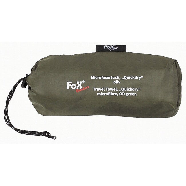 Fox Outdoor Quickdry reisehandtuch mikrofaser ca. 130 x 80 cm, od grün