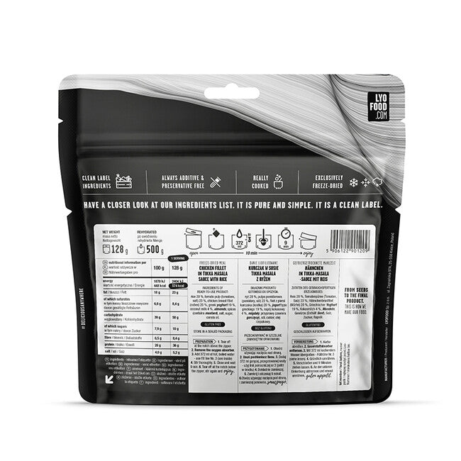 LYOfood Hühnerfleisch Tikka Masala 500g