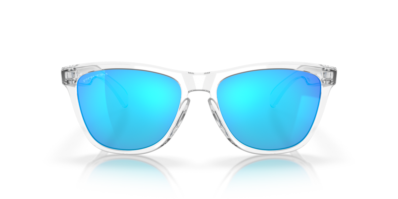 Oakley FROGSKINS Sonnenbrille mit Rahmen Crystal Clear und mit Dias Prizm Sapphire Iridium 55