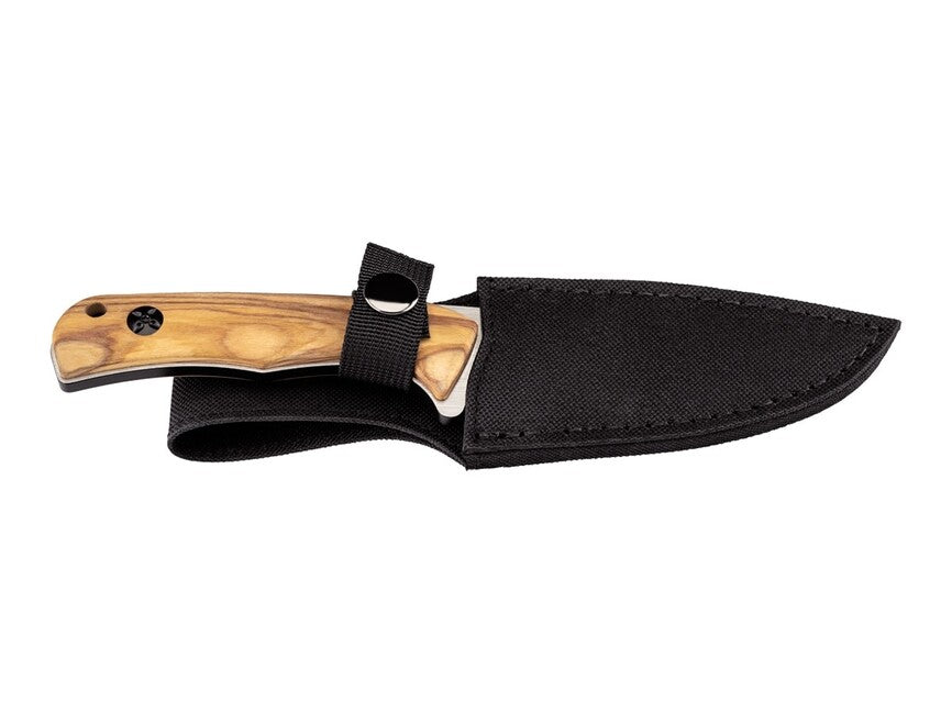 Herbertz stabiles Gürtelmesser 10,1cm Zebrano-Holz