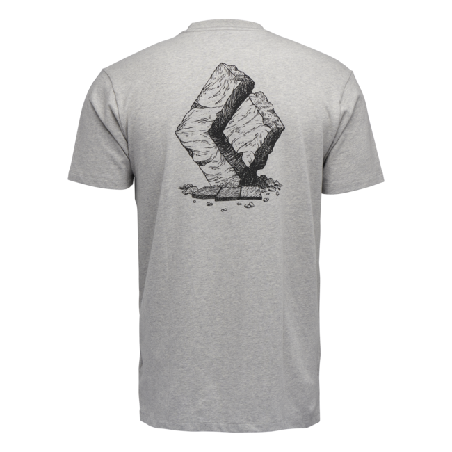 Black Diamond Boulder herren Kurzarm-T-shirt, nickel heather