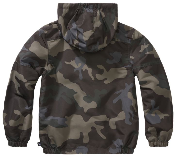 Brandit kinder Sommer Frontzip Windbreaker Jacke, darkcamo