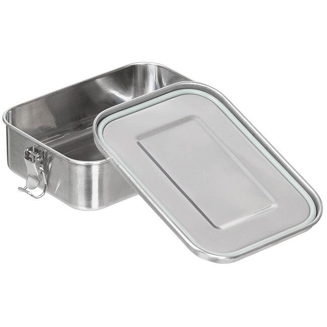 FoxOutdoor Premium lunchbox ca. 19 x 14,5 x 6,5 cm, edelstahl