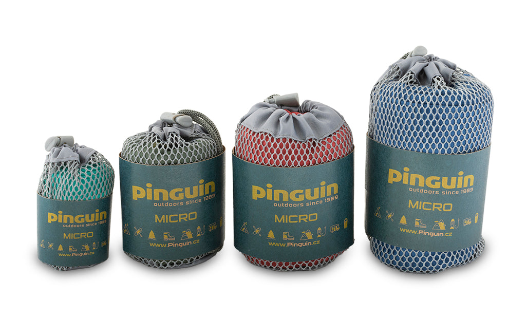 Pinguin Micro Handtuch Logo 40 x 80 cm, grau