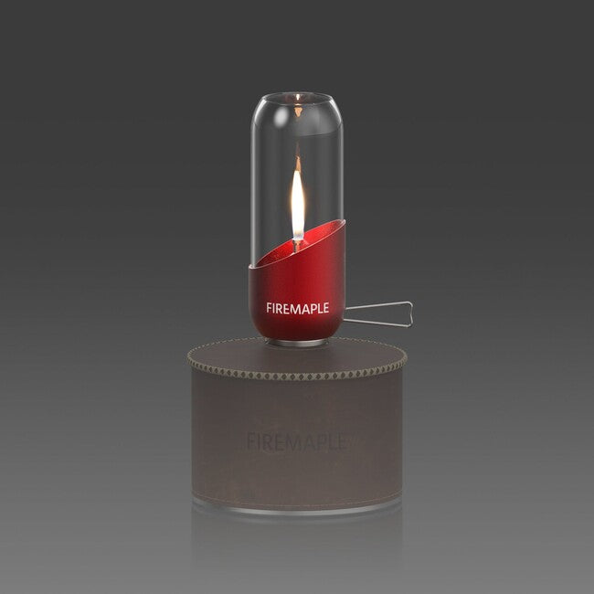 Fire Maple Gaslaterne mit Borosilikatglas, rot