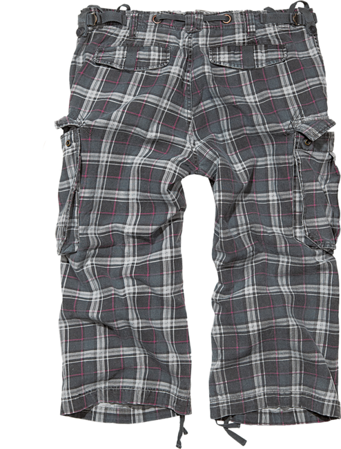 Brandit Industry Vintage 3/4 shorts, dunkelgrau/violett