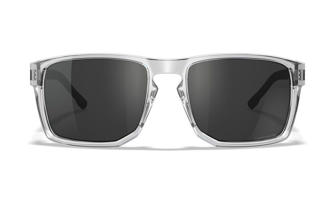 WILEY X Apex Sonnenbrille, Captivate Grey/ Gloss Crystal Clear
